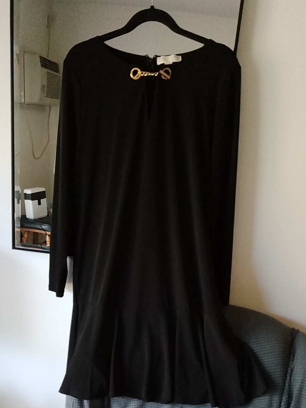 Michael Kors Long-Sleeve Women's Dress with Gold Accent